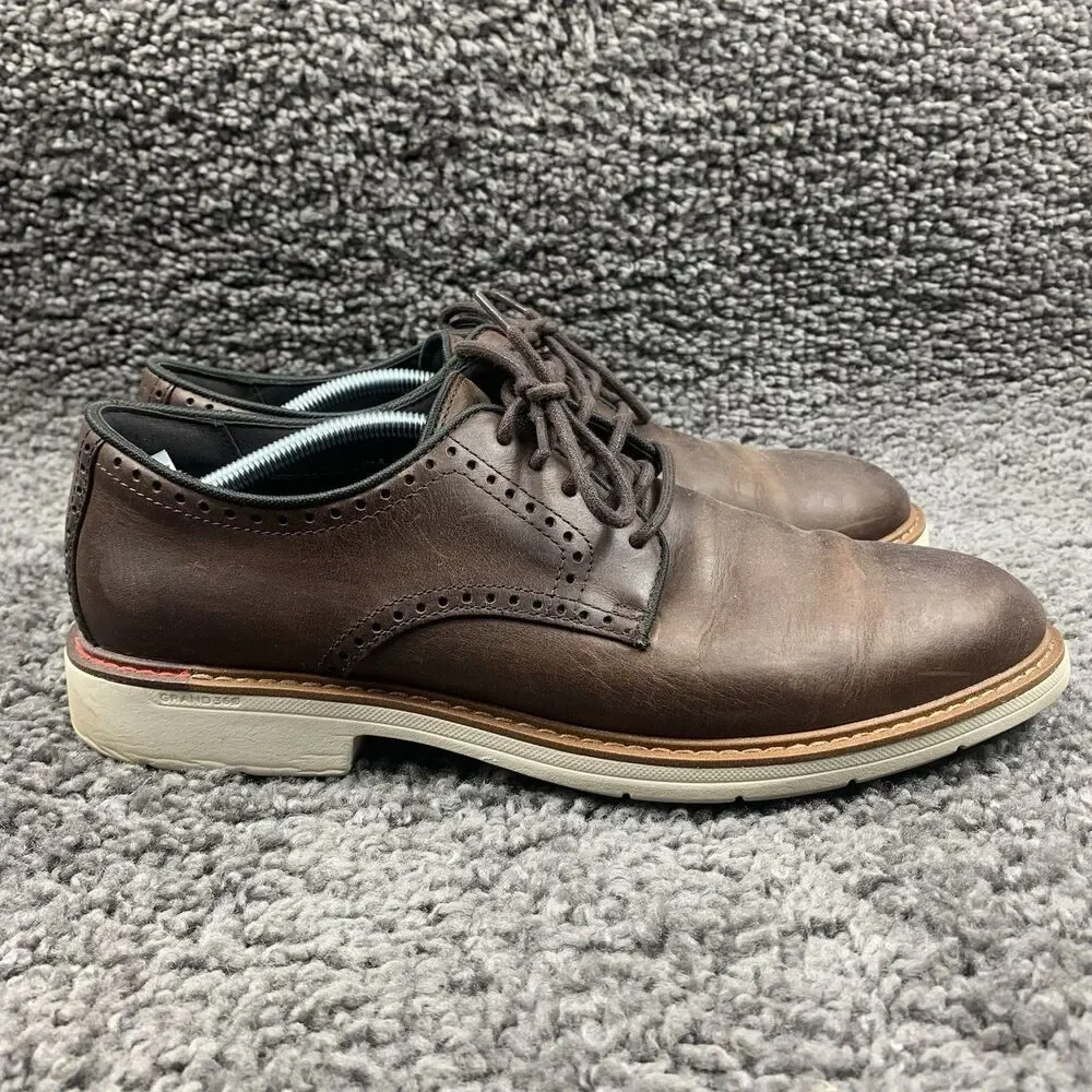 Cole Haan Grand Go-To Brown Leather Comfort Oxfords Shoes Mens 11 M C35083